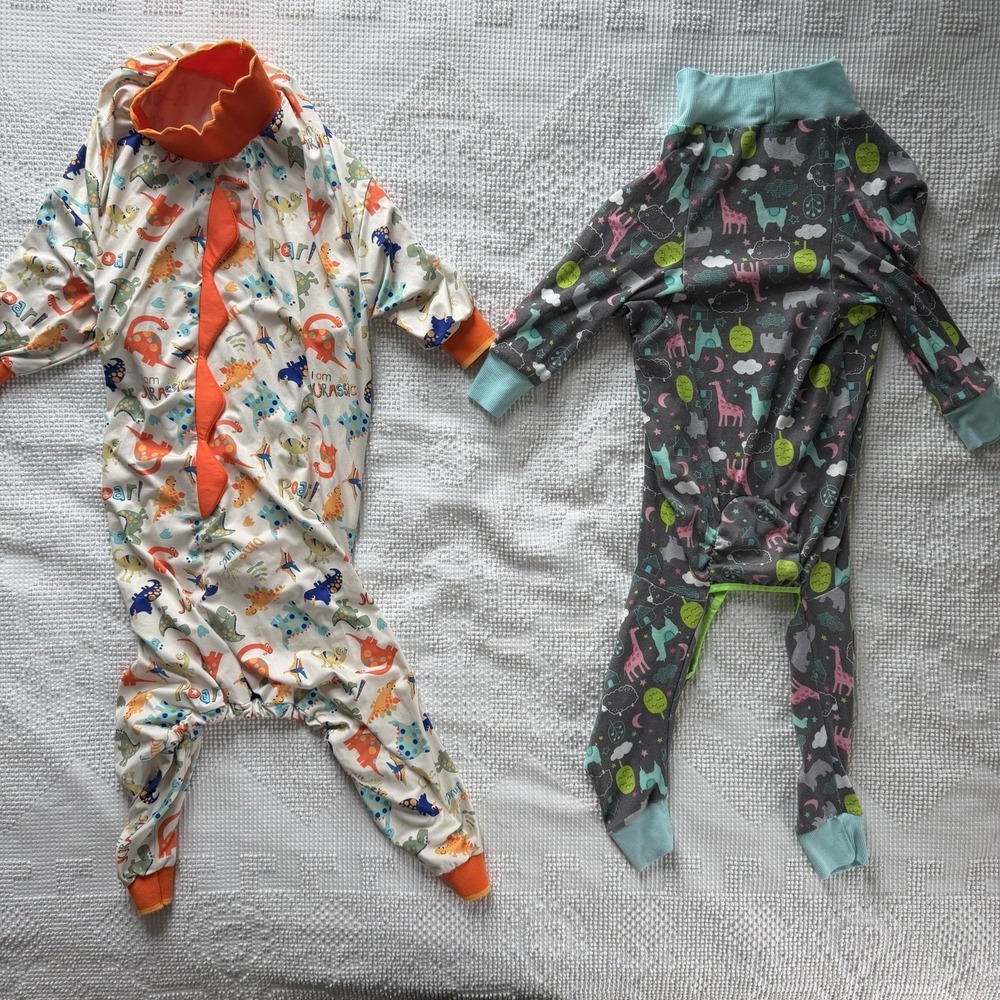 Dog Pajamas Lot of 2 Post Surgical Garment Thing 100lb Dog Happy Fun Cute